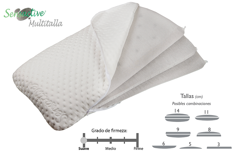 ALMOFADA SENSACTIVE VISCO MULTI ALTURAS