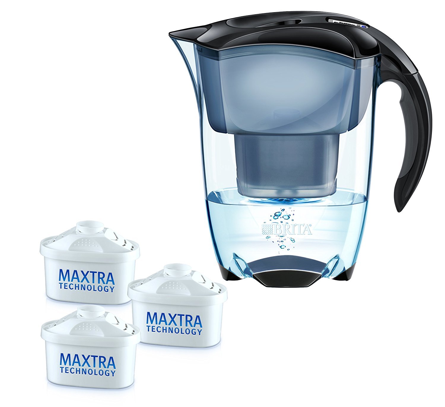 CANECA FILTRAR ÁGUA BRITA ELEMARIS COOL PRETA